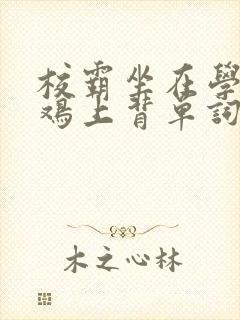 校霸坐在学霸的鸡上背单词