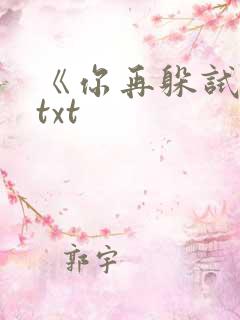 《你再躲试试》txt
