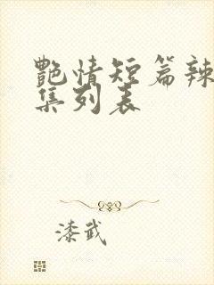 艳情短篇辣文合集列表