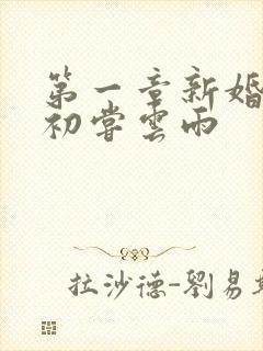 第一章新婚少妇初尝云雨
