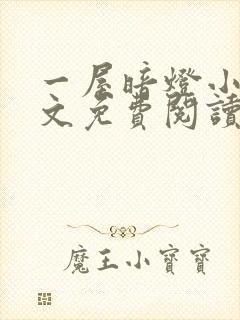 一屋暗灯小说全文免费阅读