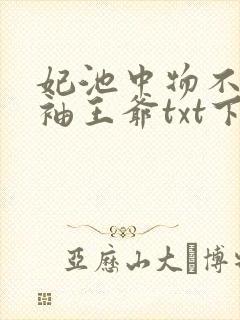 妃池中物不嫁断袖王爷txt下载