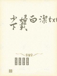 少妇白洁txt下载