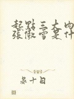 起点三大肉x器张傲雪是什么