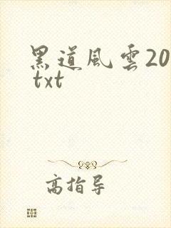 黑道风云20年 txt