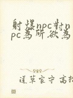 射爆npc对npc为所欲为的世界