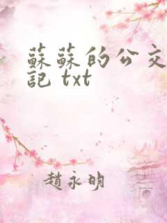 苏苏的公交车日记 txt