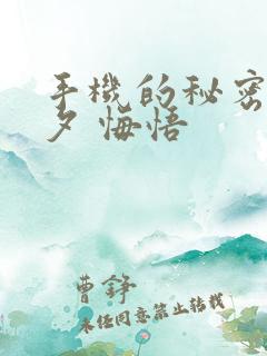 手机的秘密 七夕 悔悟