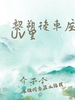黎朔后车座上SUV里
