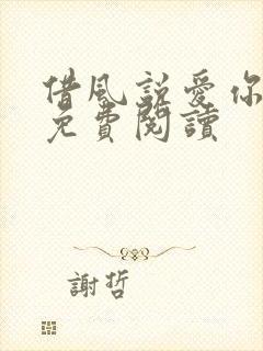 借风说爱你小说免费阅读