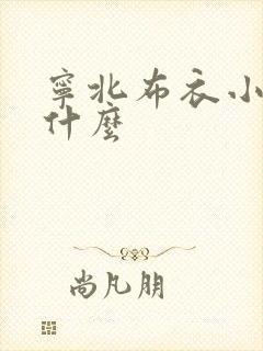 宁北布衣小说叫什么