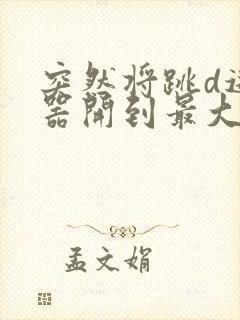 突然将跳d遥控器开到最大