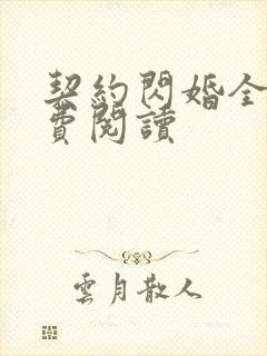 契约闪婚全文免费阅读