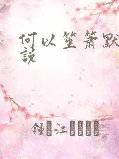 何以笙箫默 小说