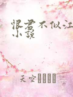 恨君不似江楼月小说