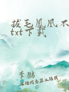 拔毛凤凰不如鸡txt下载