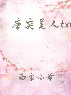 唐突美人txt
