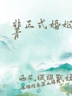 非正式婚姻雾里青