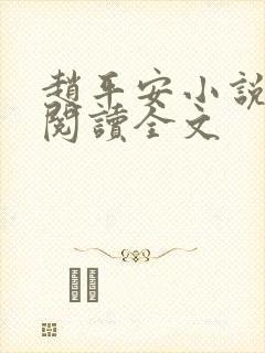 赵平安小说免费阅读全文