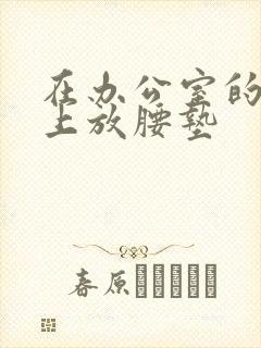 在办公室的椅子上放腰垫