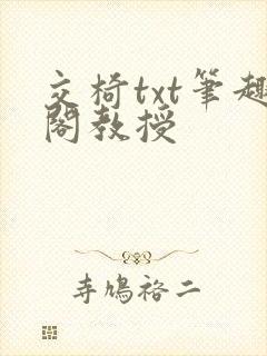 交椅txt笔趣阁教授