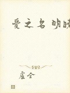 爱之名 明晓溪