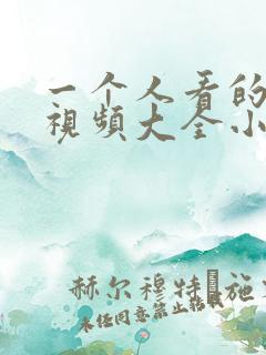 一个人看的免费视频大全小说