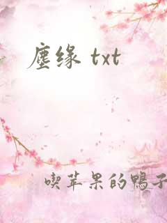 尘缘 txt