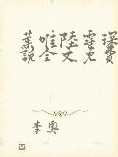 叶唯陆霆琛的小说全文免费阅读