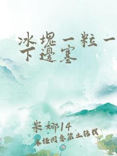 冰块一粒一粒往下边塞