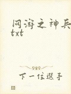 网游之神兵利器txt