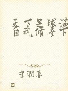 天下足球演员的自我修养下