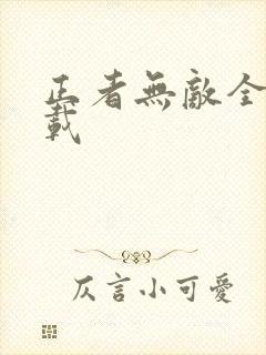 正者无敌全集下载