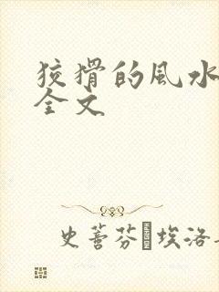 狡猾的风水相师全文