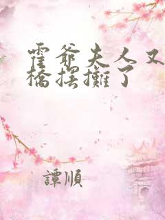 霍爷夫人又去天桥摆摊了