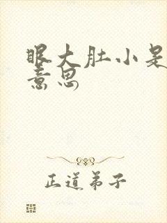 眼大肚小是什么意思