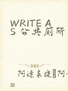 WRITE AS 公共厕所
