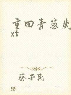 重回青葱岁月txt