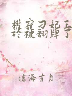 权宠刁妃王爷终于被翻牌了