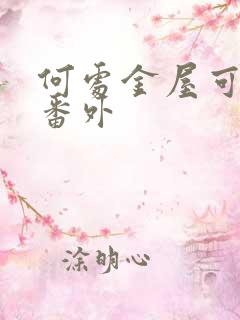 何处金屋可藏娇番外