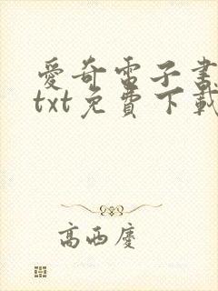 爱奇电子书下载txt免费下载