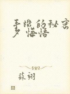 手机的秘密 七夕 悔悟