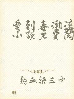 爱到春潮滚滚来小说免费阅读