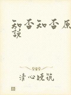 知否知否原著小说