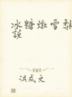 冰糖炖雪梨 小说