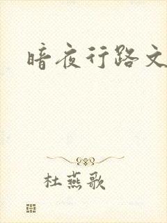 暗夜行路文集