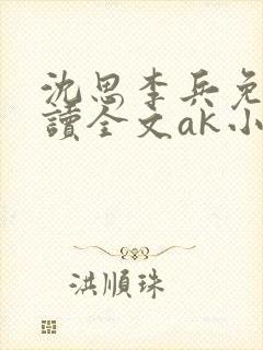 沈思李兵免费阅读全文ak小说