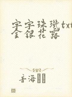 字字珠玑txt金银花露