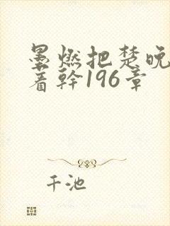 墨燃把楚晚宁按着干196章