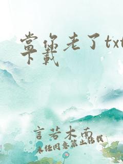 当你老了txt下载